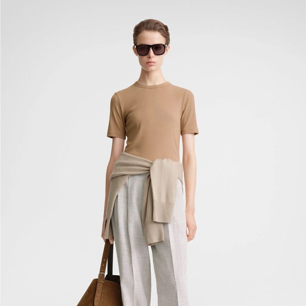 TOTEME Ribbed Jersey T-Shirt For A Small $311